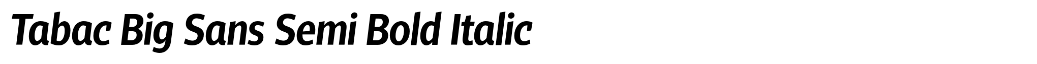 Tabac Big Sans Semi Bold Italic image